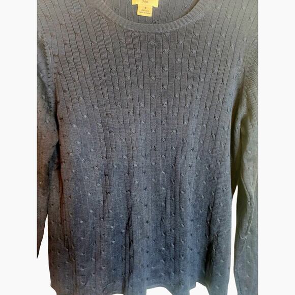 Brooks 346 Lightweight 100% Silk Sweater, Dark Blue, Small - Picture 2 of 4